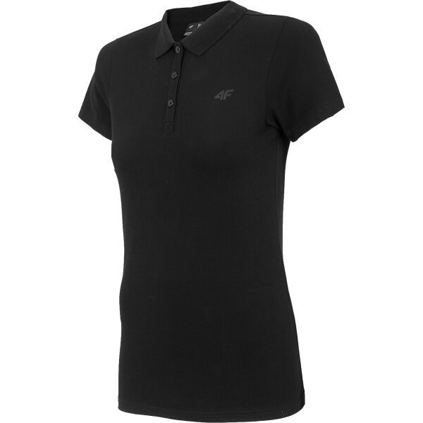 4F 4F WOMEN'S T-SHIRT Koszulka polo damska, czarny, rozmiar L