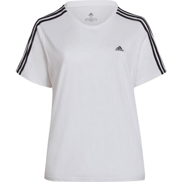 adidas adidas 3S T Koszulka damska plus size, biały, rozmiar 2x