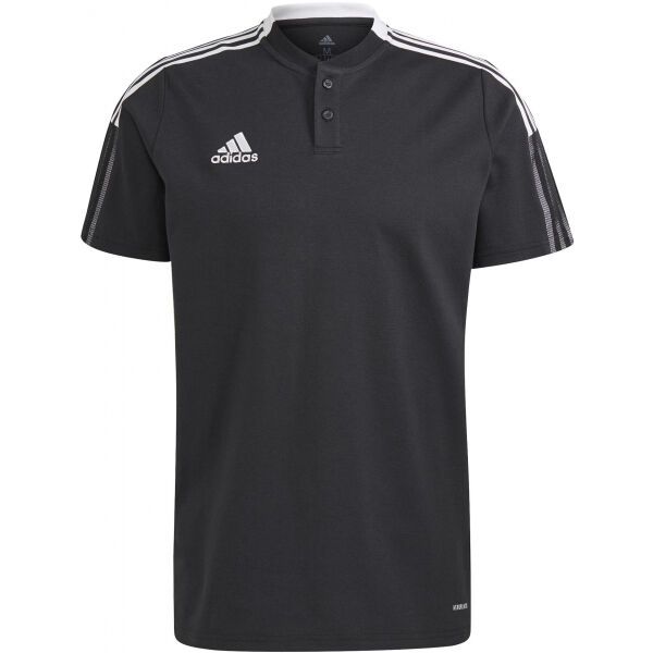adidas adidas TIRO21 POLO Koszulka piłkarska męska, czarny, rozmiar XS