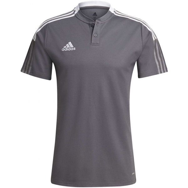 adidas adidas TIRO21 POLO Koszulka piłkarska męska, szary, rozmiar M