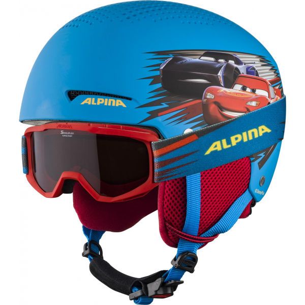 Alpina Sports Alpina Sports ZUPO DISNEY SET Kask narciarski z goglami dziecięcy, niebieski, rozmiar (51 - 55)