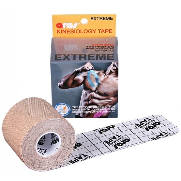 Ares Ares KINESIO TAPE ZŁOTA 5 CM × 5 M Plaster do kinesiotapingu, beżowy, rozmiar 500