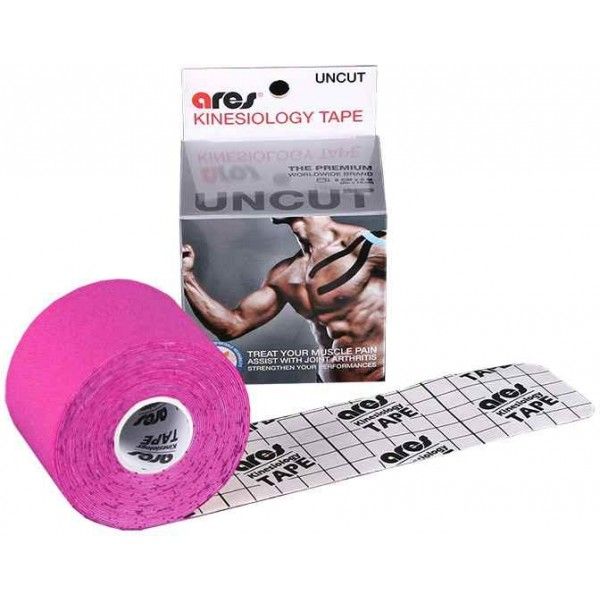 Ares Ares KINEZIO TAPE RÓŻOWY 5 CM X 5 M Plaster sportowy, różowy, rozmiar 500