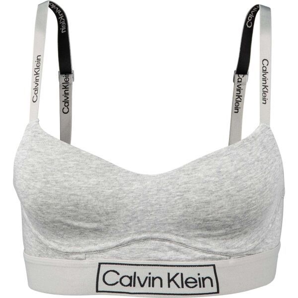 Calvin Klein Calvin Klein REIMAGINED HERITAGE-LGHT LINED BRALETTE Biustonosz damski, szary, rozmiar XS