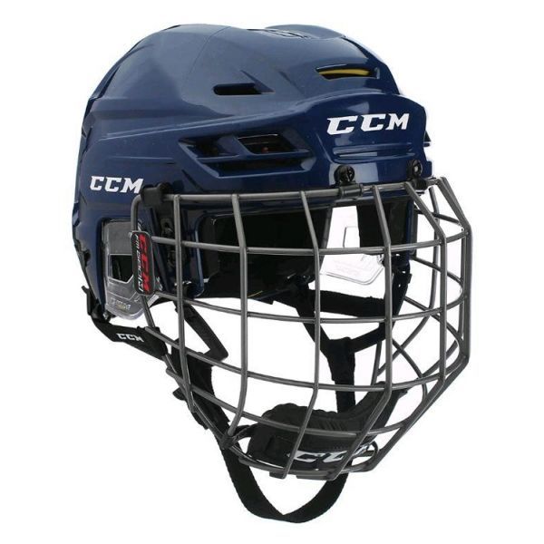 CCM CCM TACKS 310C SR COMBO Kask hokejowy, ciemnoniebieski, rozmiar M