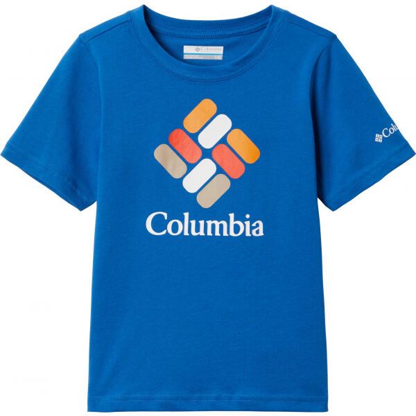 Columbia Columbia VALLEY CREED SHORT SLEEVE GRAPHIC SHIRT Koszulka dziecięca, niebieski, rozmiar S