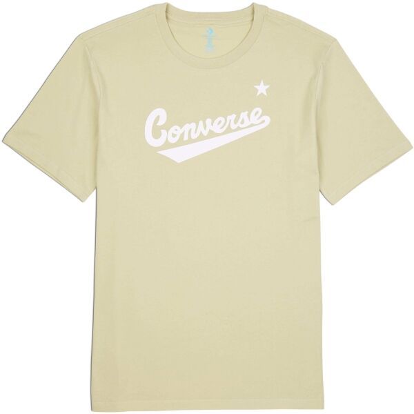 Converse Converse CENTER FRONT LOGO TEE Koszulka męska, jasnozielony, rozmiar S