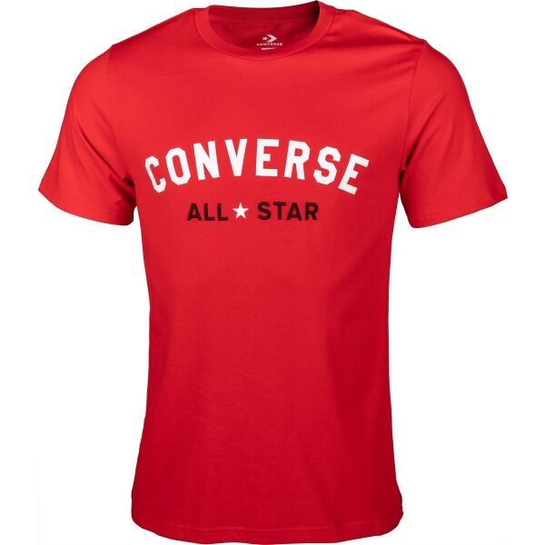 Converse Converse STANDARD FIT ALL STAR LOGO PRINTED TEE Koszulka męska, czerwony, rozmiar XL