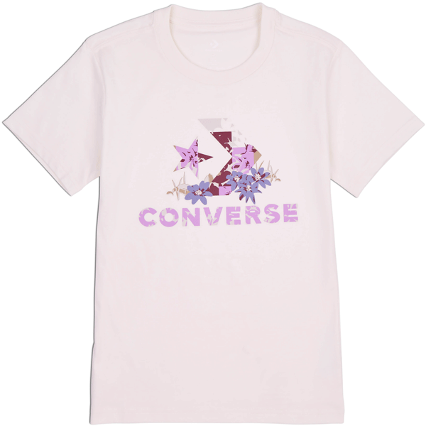 Converse Converse STAR CHEVRON ABSTRACT FLOWERS TEE Koszulka damska, różowy, rozmiar S