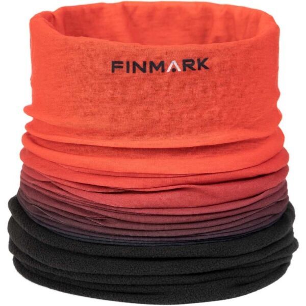 Finmark Finmark FSW-239 Komin wielofunkcyjny z polarem, pomarańczowy, rozmiar UNI