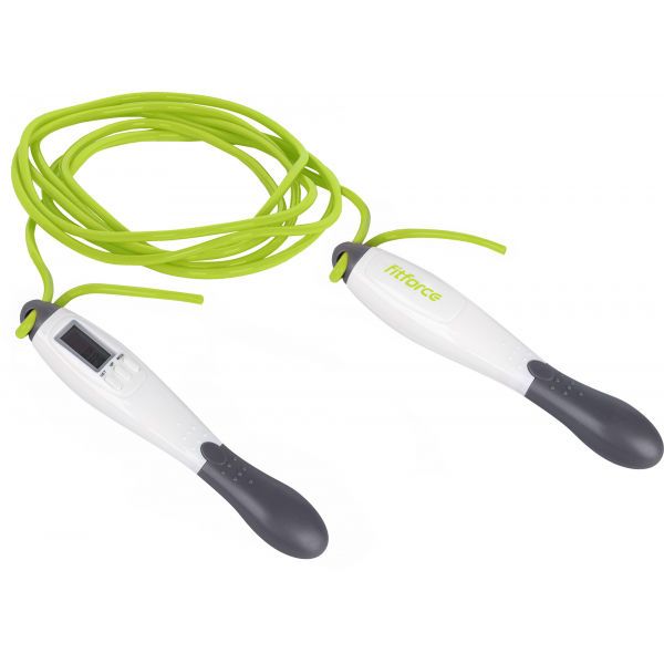 Fitforce Fitforce DIGI JUMP ROPE Skakanka z licznikiem, jasnozielony, rozmiar 275