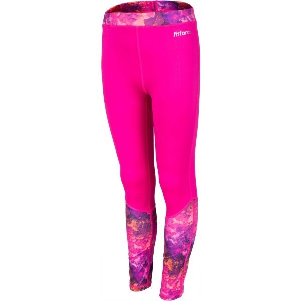 Fitforce Fitforce KYMA Legginsy fitness dziewczęce, różowy, rozmiar 152-158