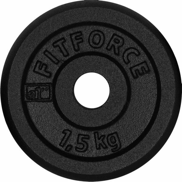 Fitforce Fitforce OBCIĄŻENIE 1,5 KG CZARNY Obciążenie, czarny, rozmiar 1,5 KG