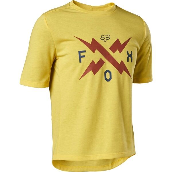 Fox Fox RANGER DR SS YTH Koszulka rowerowa dziecięca, żółty, rozmiar L