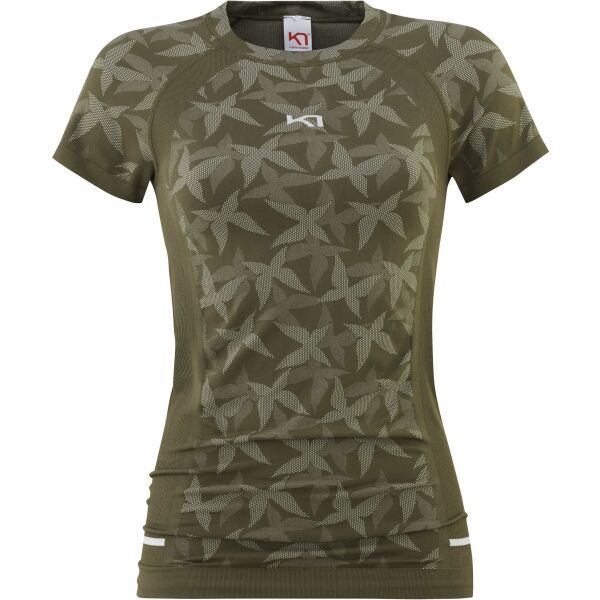 KARI TRAA KARI TRAA BUTTERFLY TEE Koszulka damska, khaki, rozmiar XS/S