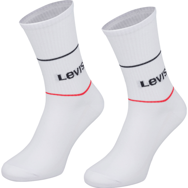 Levi's Levi's MID CUT SPRTWR LOGO 2P Skarpety, biały, rozmiar 43 - 46
