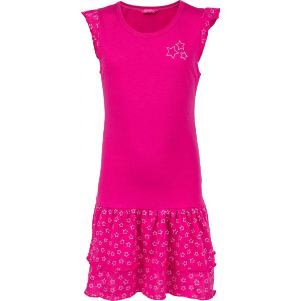 Lewro Lewro TOSCA Sukienka dziewczęca z falbankami, różowy, rozmiar 164-170