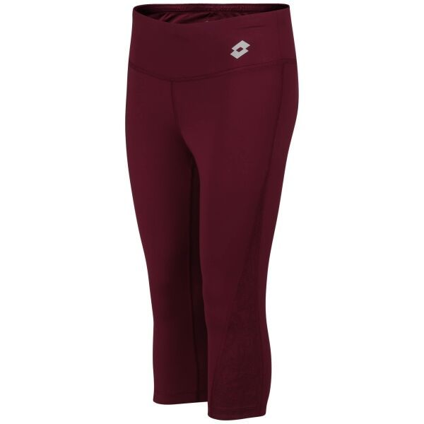 Lotto Lotto RUN FIT W LEGGING MID 3 Legginsy 3/4 damskie, bordowy, rozmiar L