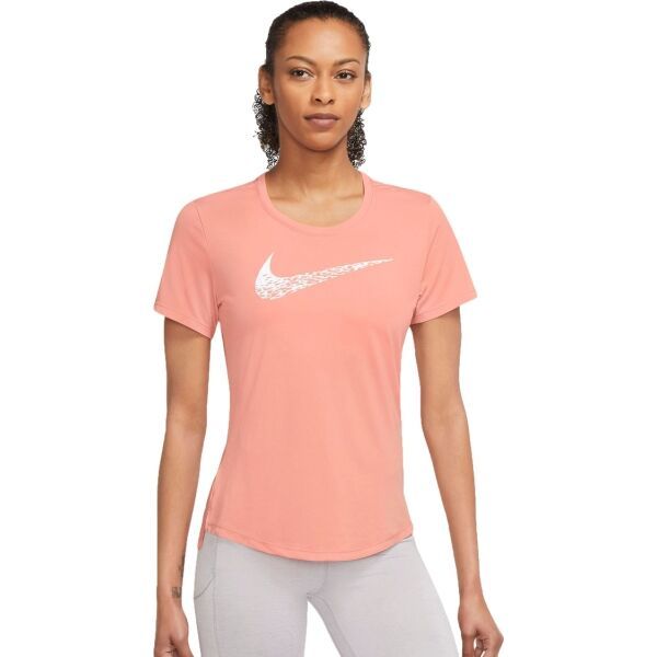 Nike Nike NK SWOSH RUN SS TOP Koszulka damska, łososiowy, rozmiar S