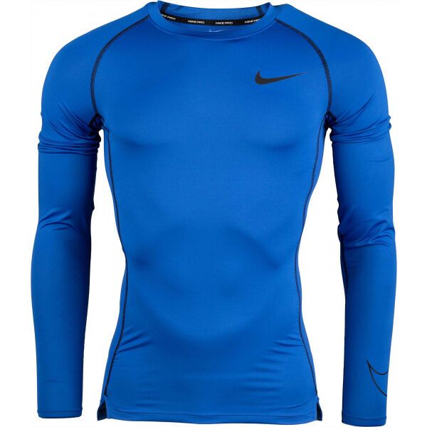 Nike Nike NP DF TIGHT TOP LS M Koszulka męska z długim rękawem, niebieski, rozmiar S