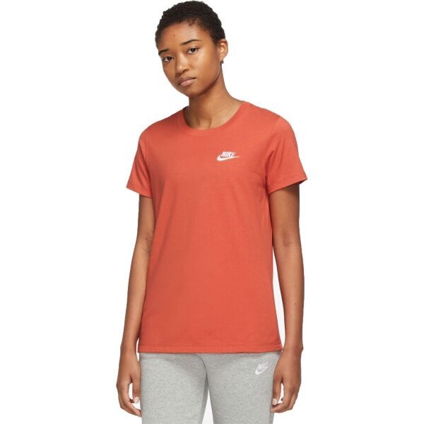 Nike Nike NSW CLUB TEE W Koszulka damska, pomarańczowy, rozmiar XS