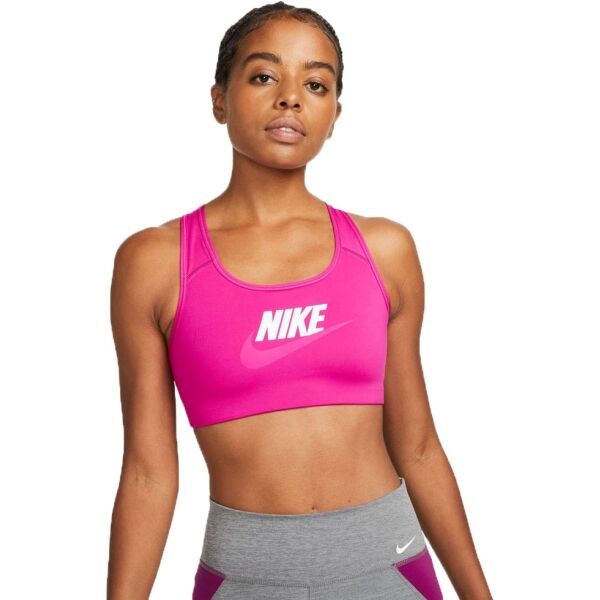 Nike Nike SWSH CB FUTURA GX BRA W Biustonosz sportowy damski, różowy, rozmiar XS