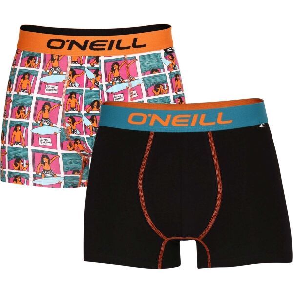 O'Neill O'Neill BOXER COMIC&PLAIN 2-PACK Bokserki męskie, kolorowy, rozmiar L