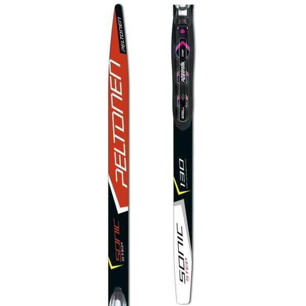 Peltonen Peltonen SONIC STEP + RO BASIC JR + SKI HOLDER Narty z łuską i wiązaniami dla dzieci, czarny, rozmiar 130