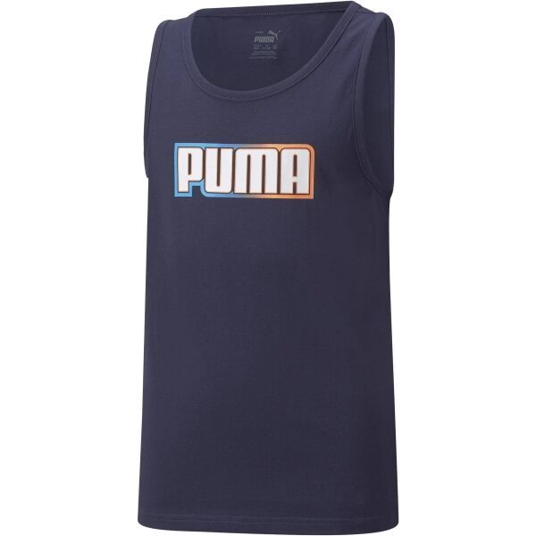 Puma Puma ALPHA SLEEVELESS TEE Koszulka sportowa dziecięca, ciemnoniebieski, rozmiar 140