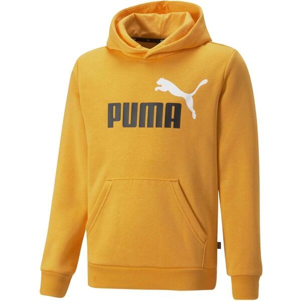 Puma Puma ESS + 2 COL BIG LOGO HOODIE FL B Bluza chłopięca, żółty, rozmiar 152