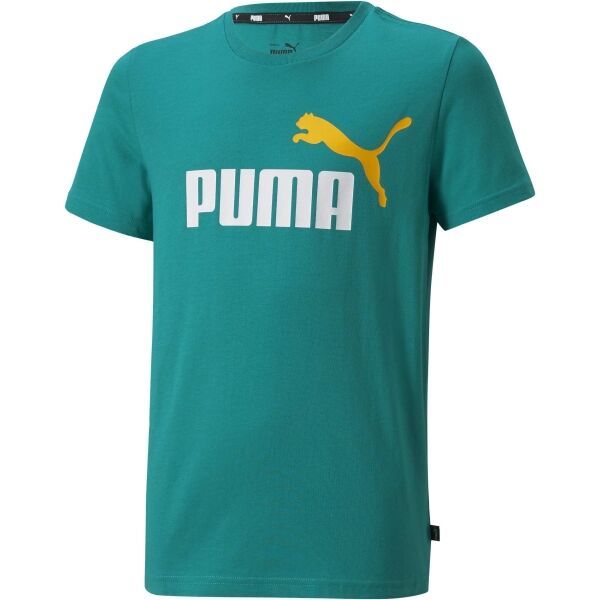 Puma Puma ESS + 2 COL LOGO TEE Koszulka chłopięca, zielony, rozmiar 140