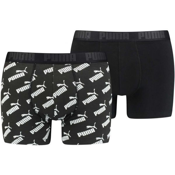 Puma Puma MEN AOP BOXER 2P Bokserki męskie, czarny, rozmiar M