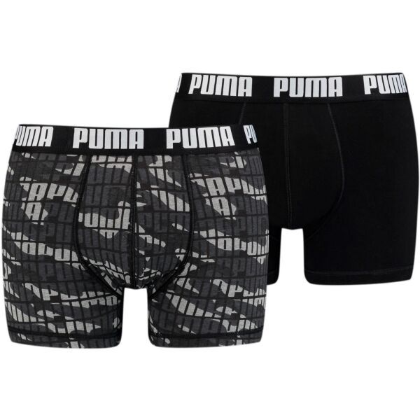 Puma Puma MEN CAMO BOXER 2P Bokserki męskie, czarny, rozmiar XL