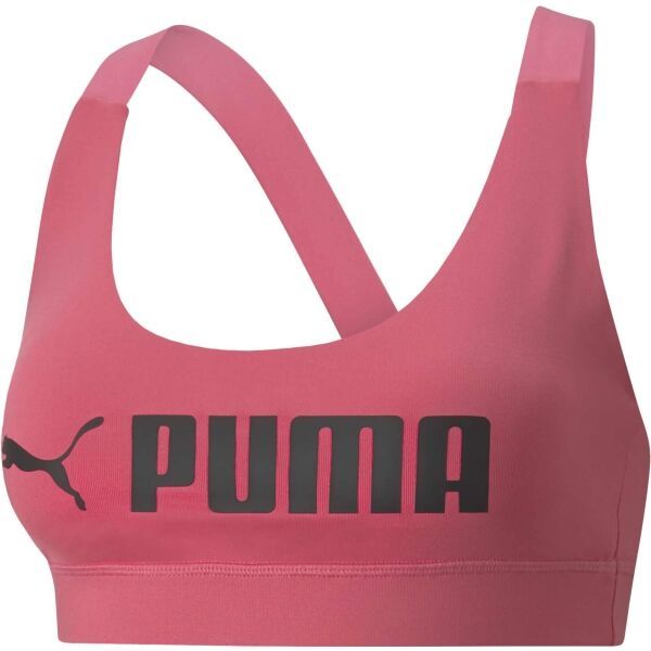Puma Puma MID IMPACT PUMA FIT BRA Biustonosz damski, różowy, rozmiar XS