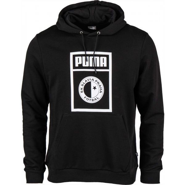 Puma Puma SLAVIA PRAGUE GRAPHIC HOODY Bluza męska, czarny, rozmiar M