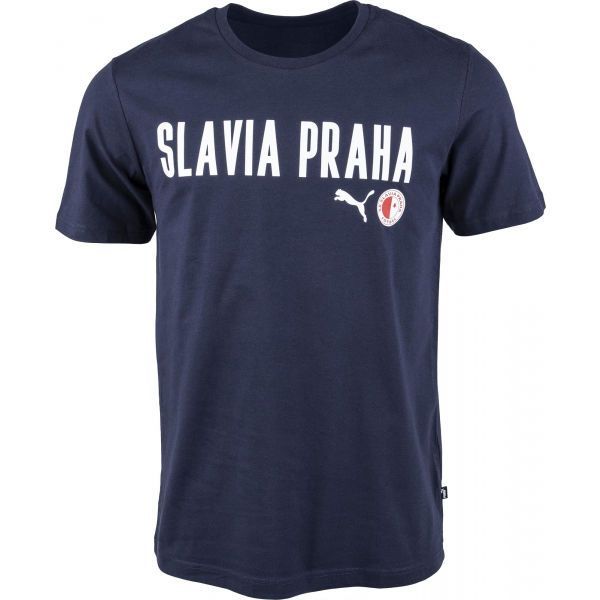 Puma Puma Slavia Prague Graphic Tee DBLU Koszulka męska, ciemnoniebieski, rozmiar L