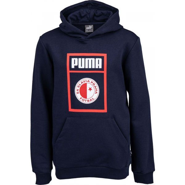 Puma Puma SLAVIA PRAGUE GRAPHIC TEE JR Bluza juniorska, ciemnoniebieski, rozmiar 140