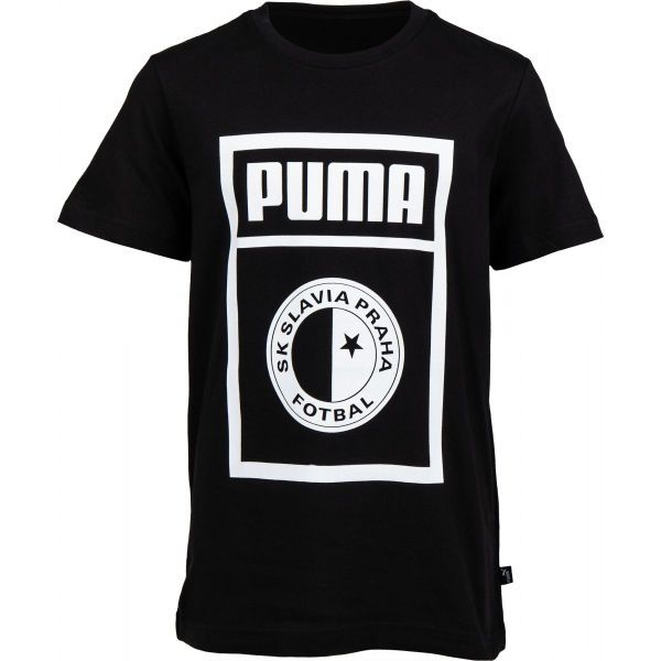 Puma Puma SLAVIA PRAGUE GRAPHIC TEE JR Koszulka dziecięca, czarny, rozmiar 140