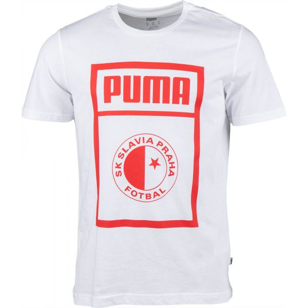 Puma Puma SLAVIA PRAGUE GRAPHIC TEE Koszulka męska, biały, rozmiar S