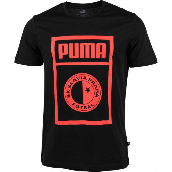 Puma Puma SLAVIA PRAGUE GRAPHIC TEE Koszulka męska, czarny, rozmiar XL