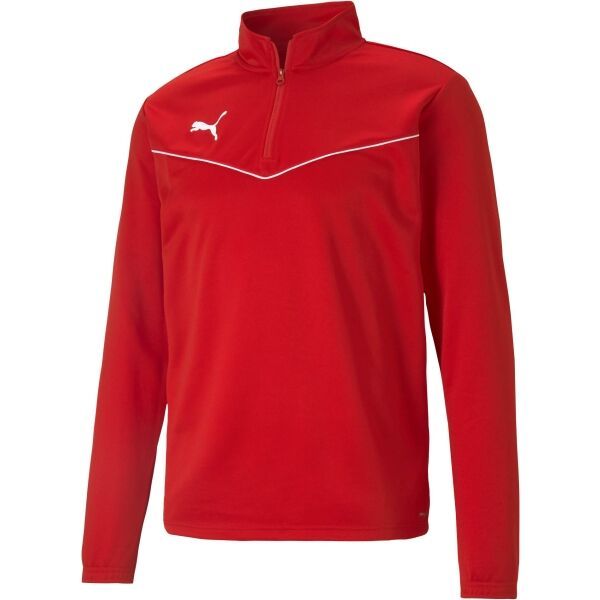 Puma Puma TEAMRISE 1 4 ZIP TOP Rozpinana bluza męska, czerwony, rozmiar XL