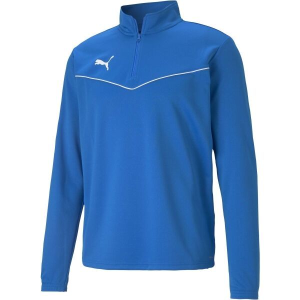 Puma Puma TEAMRISE 1 4 ZIP TOP Rozpinana bluza męska, niebieski, rozmiar L