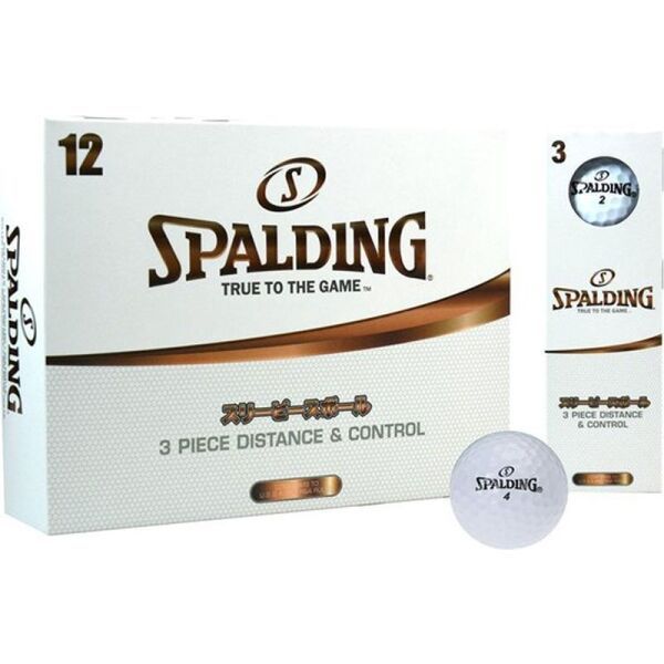 Spalding Spalding DISTANCE 3 pc (12 pcs) Piłki golfowe, biały, rozmiar os