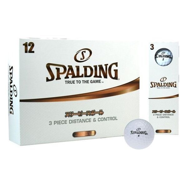 Spalding Spalding SPIN 3 pc (12 pcs) Piłki golfowe, biały, rozmiar os