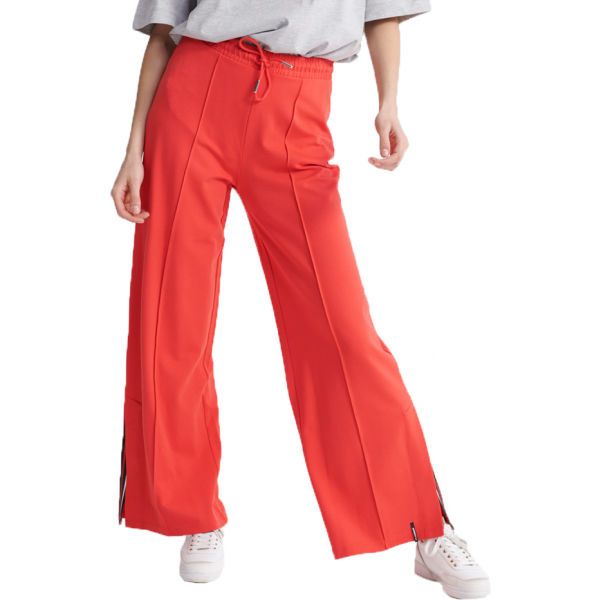 Superdry Superdry EDIT WIDE LEG JOGGER Spodnie damskie, czerwony, rozmiar 14