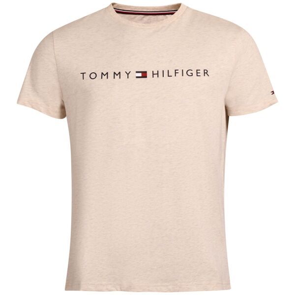 Tommy Hilfiger Tommy Hilfiger CN SS TEE LOGO Koszulka męska, beżowy, rozmiar M