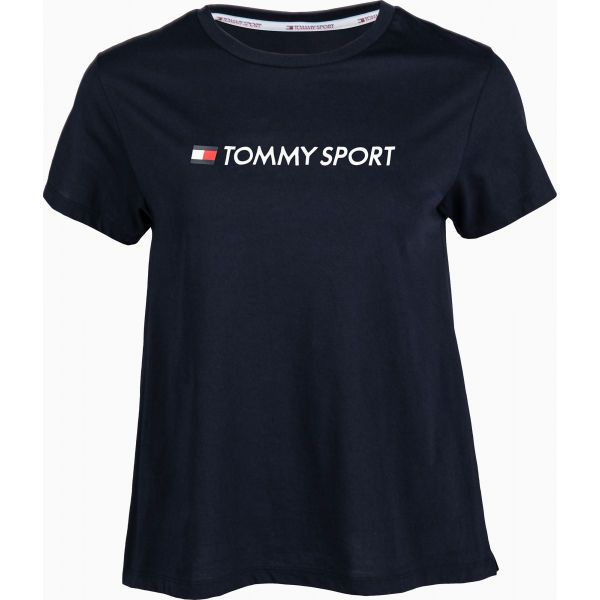 Tommy Hilfiger Tommy Hilfiger COTTON MIX CHEST LOGO TOP Koszulka damska, czarny, rozmiar XS