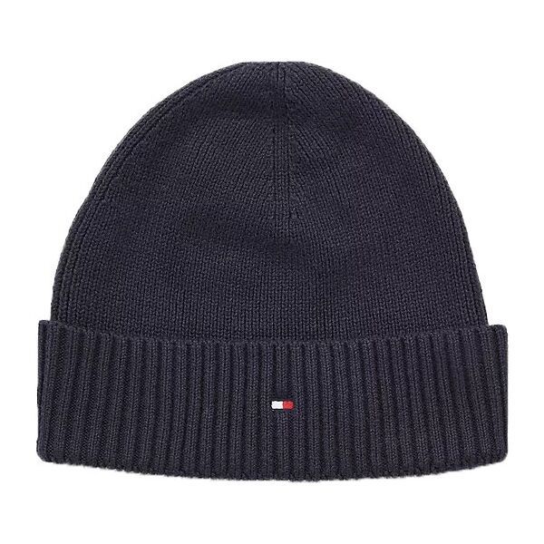 Tommy Hilfiger Tommy Hilfiger ESSENTIAL FLAG BEANIE Czapka zimowa męska, ciemnoniebieski, rozmiar UNI