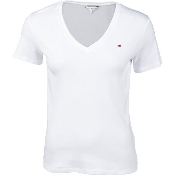 Tommy Hilfiger Tommy Hilfiger IM SLIM SOLID V-NK TOP SS Koszulka damska, biały, rozmiar M