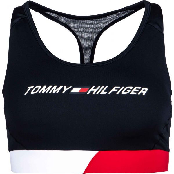 Tommy Hilfiger Tommy Hilfiger MID INTENSITY CB RACER BRA Biustonosz sportowy damski, ciemnoniebieski, rozmiar XS